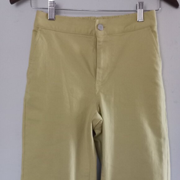 OAK + FORT light yellow denim wide leg pants - Picture 2 of 8